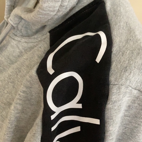 Gray and black hoodie Calvin Klein woman’s M zip up - Picture 7 of 10